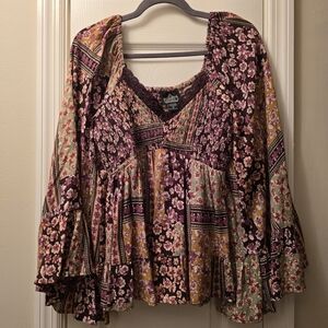 Angie Multicolor Floral Blouse